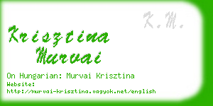 krisztina murvai business card